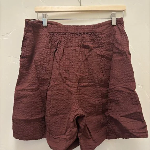 Free People Pucker Check Wrap Shorts NWOT * - Picture 7 of 7